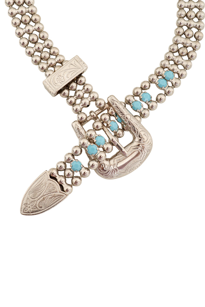 Vintage Western Belt Collar Necklace close @ Recess LA