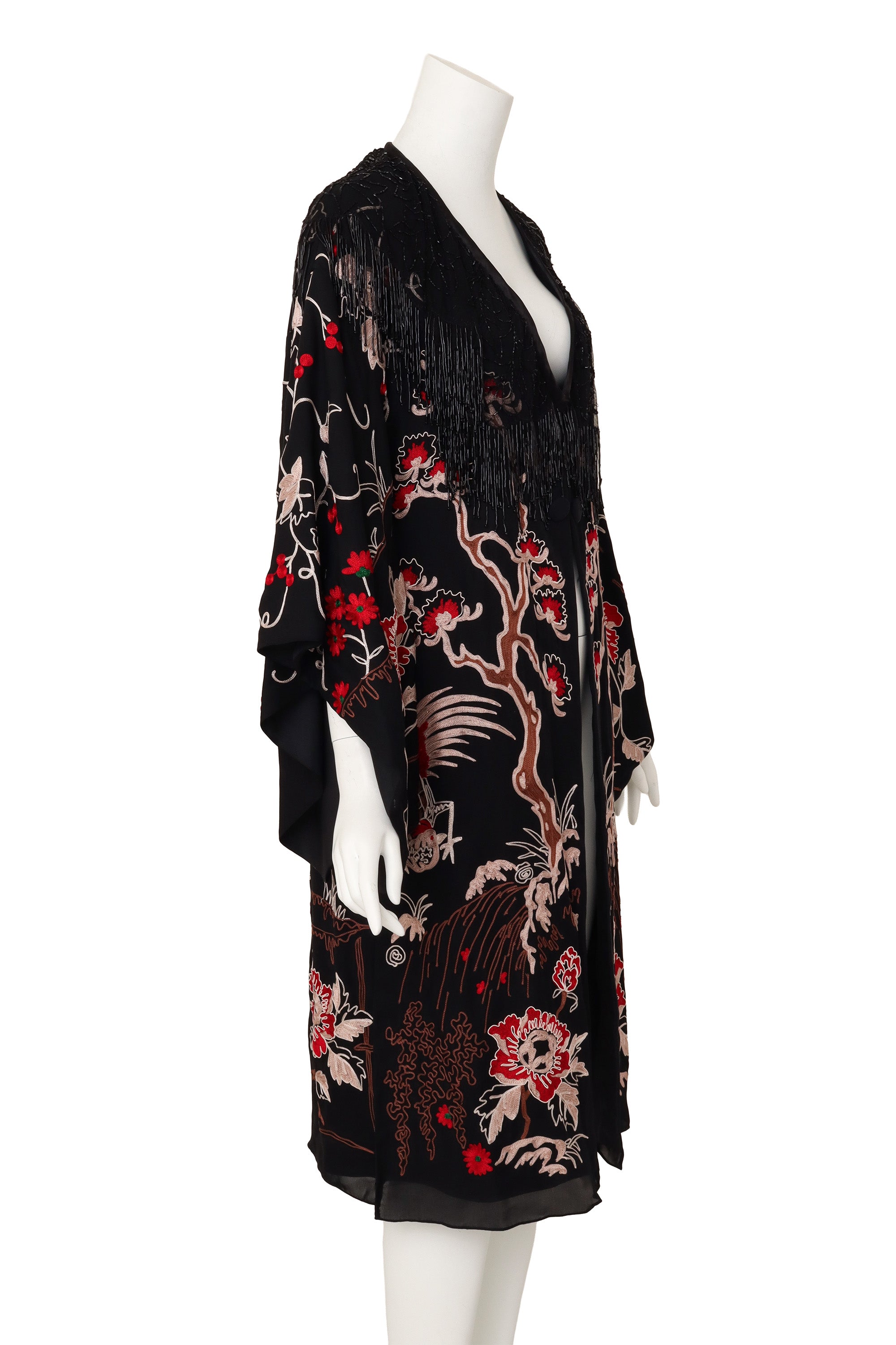 Cherry blossom embroidered kimono by Sue Wong side profile @ Recess LA