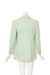Pleated Bouclé CC Blazer by Chanel on mannequin back @ Recess LA