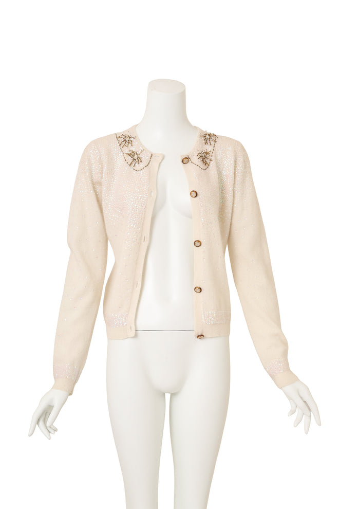 Vintage Dolce & Gabbana Starburst Embellished Cardigan on mannequin open @ Recess LA