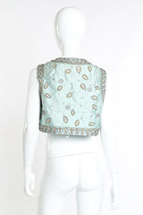 Vintage Dynasty Floral Beaded Vest Top back on mannequin @recess la