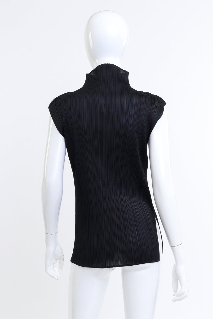 Pleats Turtleneck Cropped Top/Blue | leinwände | ライン