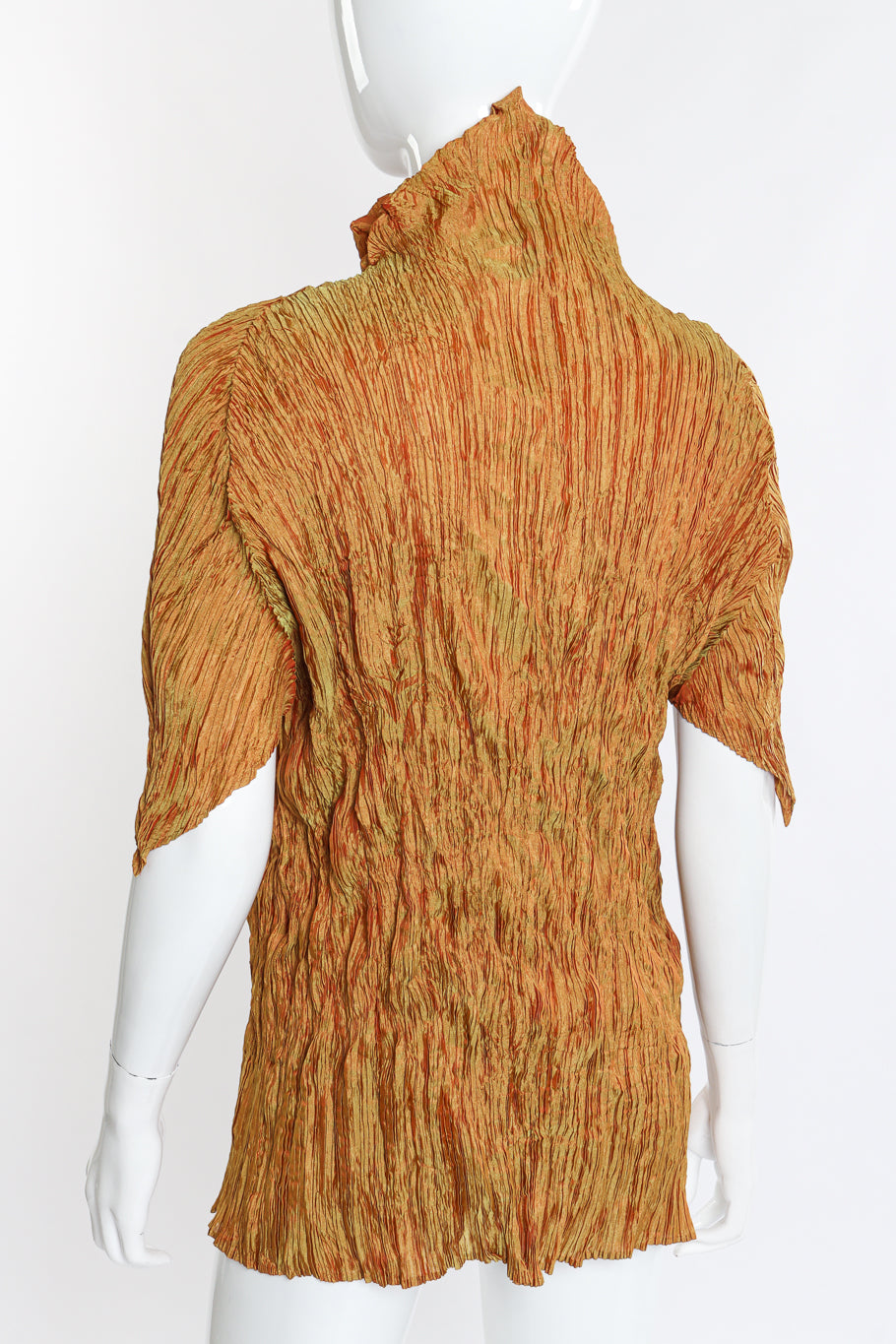 Vintage Issey Miyake Crinkle Turtleneck back on mannequin closeup @recess la