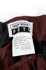 Issey Miyake Fete Abstract Crinkle Pleat Pant label @recess la