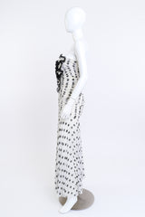 Vintage Isabelle Allard Pearl Cluster Polka Dot Dress side on mannequin @recess la