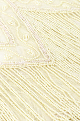 Pearl White Bead & Sequin Flapper Dress details @RECESS LA