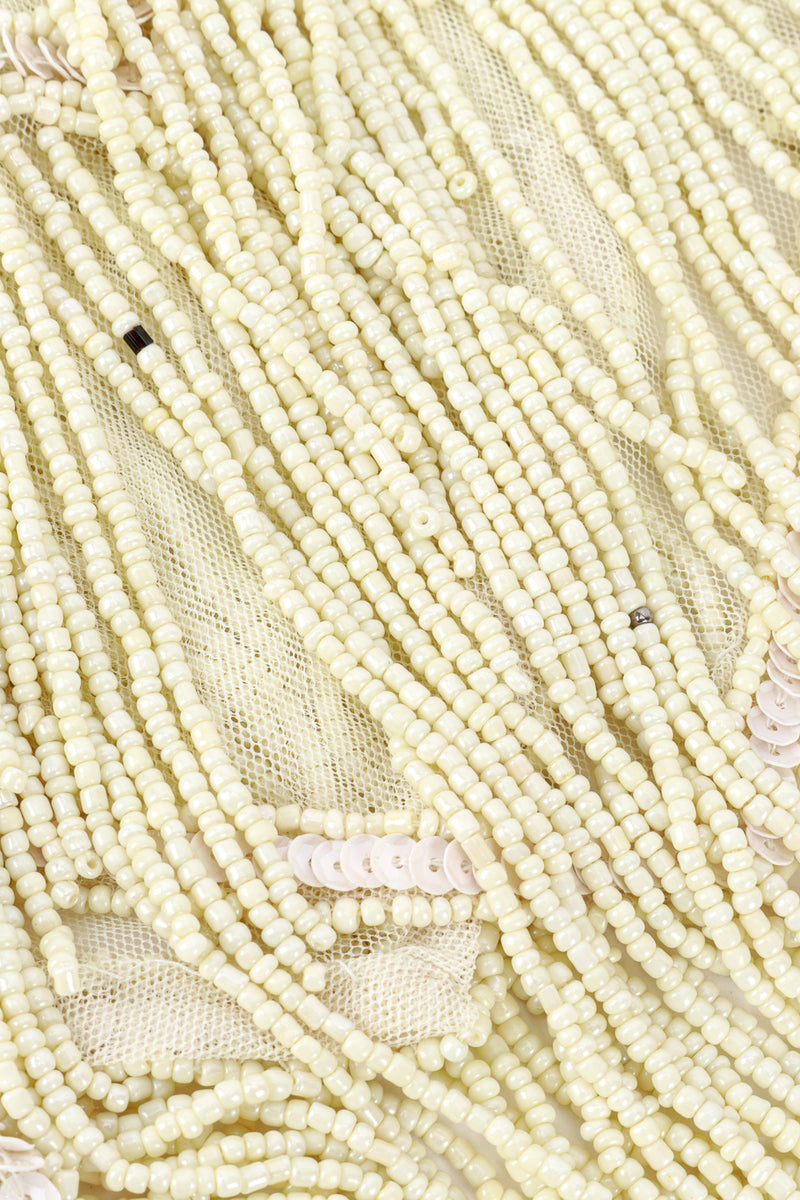 Pearl White Bead & Sequin Flapper Dress beads @RECESS LA