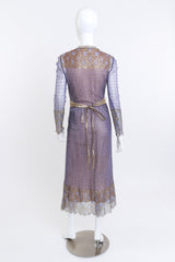 Vintage Janya Lamé Lace Maxi Dress back on mannequin @recess la