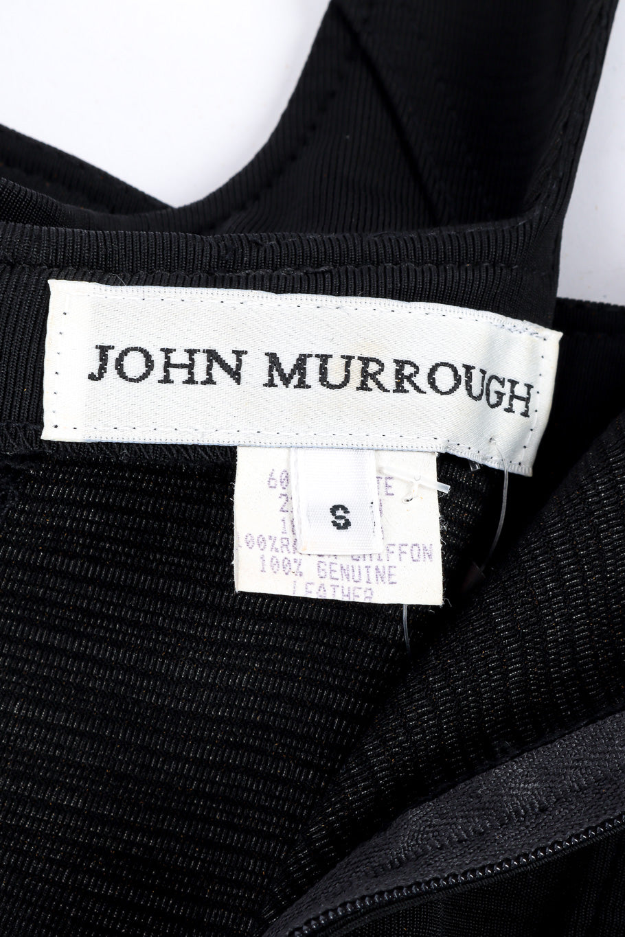 Vintage John Murrough Studded Maxi Dress label closeup @Recessla