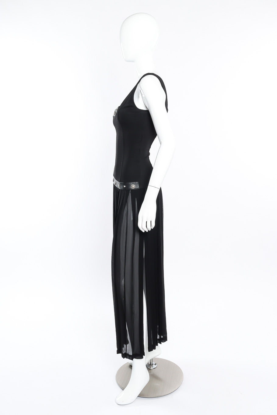 Vintage John Murrough Studded Maxi Dress side view on mannequin @Recessla