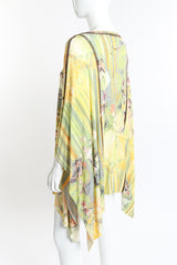 Vintage Jean Paul Gaultier ballerina print poncho cape rear view as draped on mannequin @RECESS LA