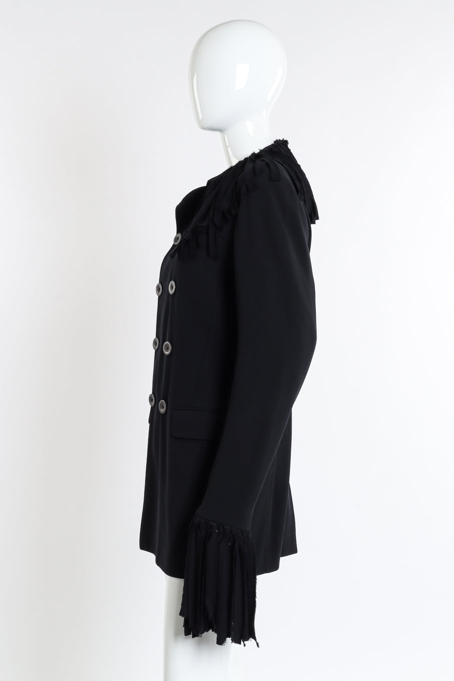 Vintage Jean Paul Gaultier Femme Car Wash Fringe Jacket side on mannequin @recessla