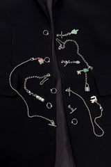 Jean Paul Gaultier Femme Piercing & Chain Blazer chain charms closeup @recessla