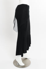 Jean Paul Gaultier Femme Mesh Overlay Ruffle Skirt side on mannequin @recessla