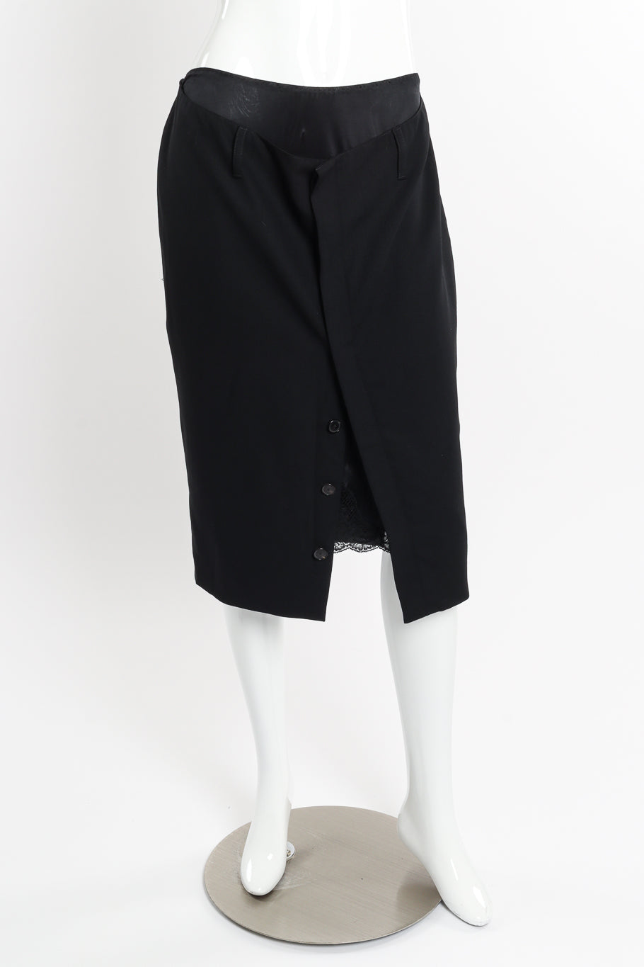 Vintage Jean Paul Gaultier Femme Wool Pencil Skirt front on mannequin @recessla