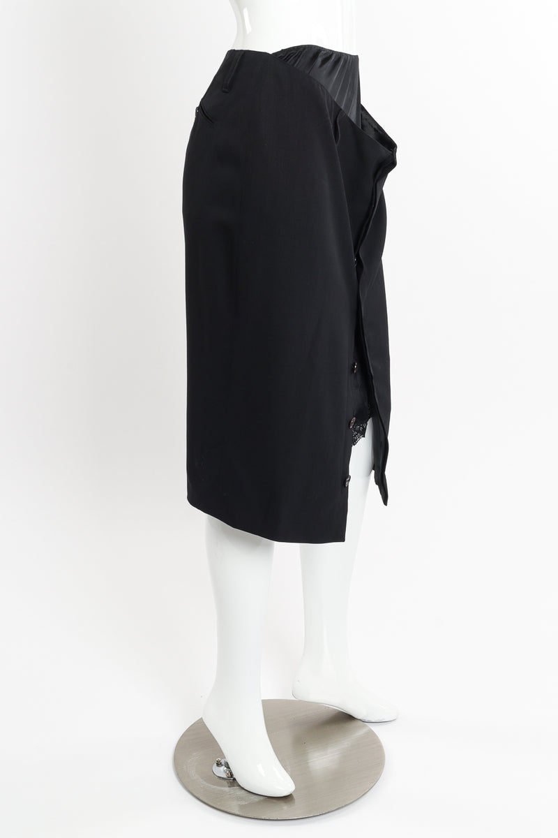 Vintage Jean Paul Gaultier Femme Wool Pencil Skirt side on mannequin @recessla