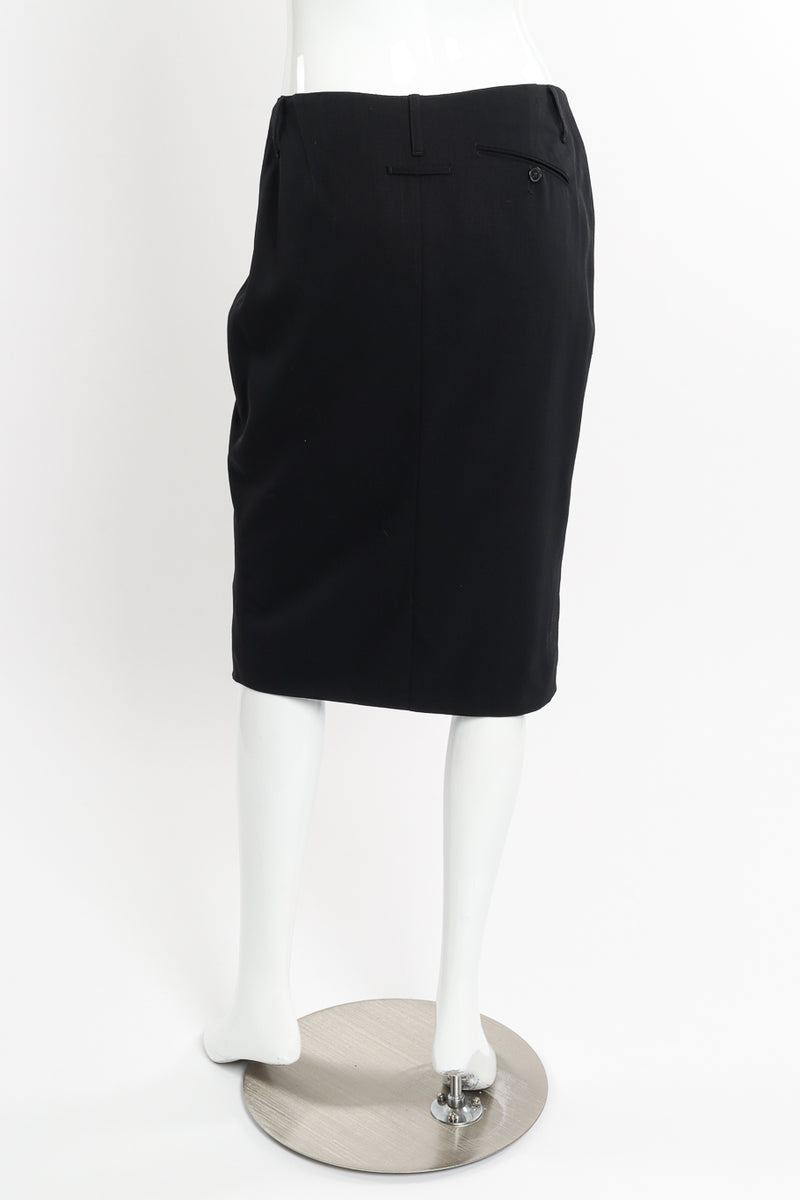 Vintage Jean Paul Gaultier Femme Wool Pencil Skirt back on mannequin @recessla