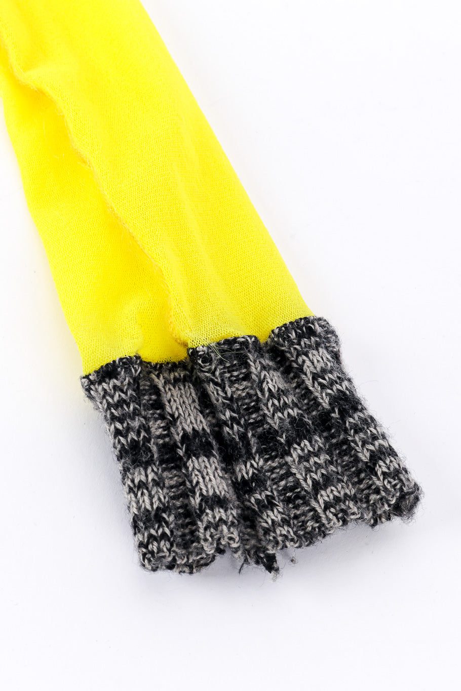 Jean Paul Gaultier Neon Mesh Long Sleeve knitted cuff closeup @Recessla