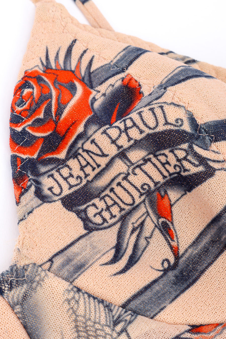 Jean Paul Gaultier 2012 S/S Soleil Tattoo Dress on mannequin signature @recessla