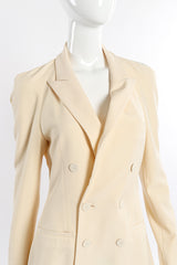 Jean Paul Gaultier Open Back Blazer front on mannequin closeup @recessla