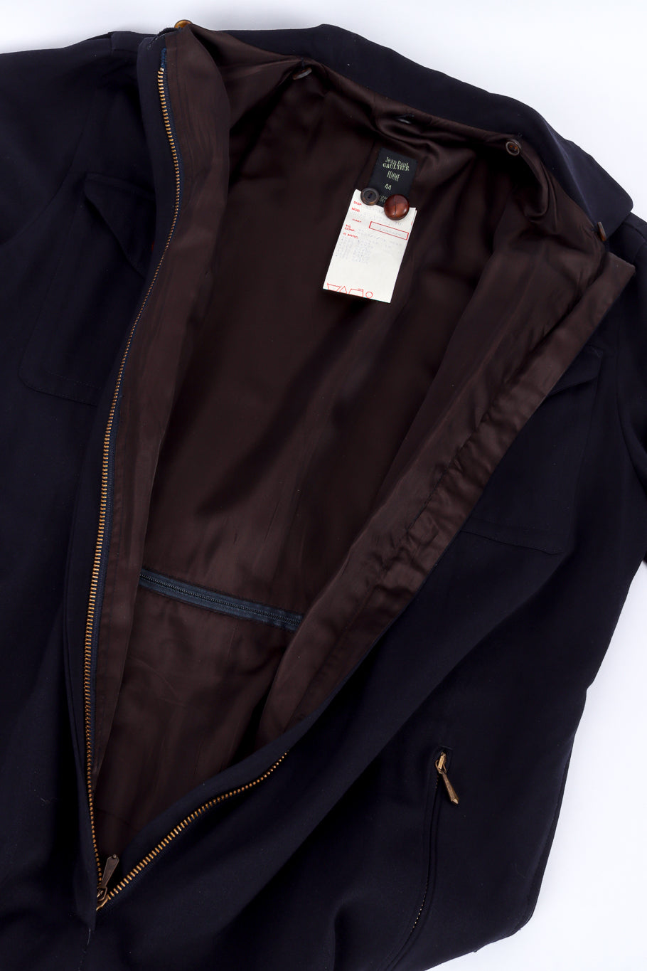 Jean Paul Gaultier Femme Fur Trim Flight Suit front unzipped @recessla