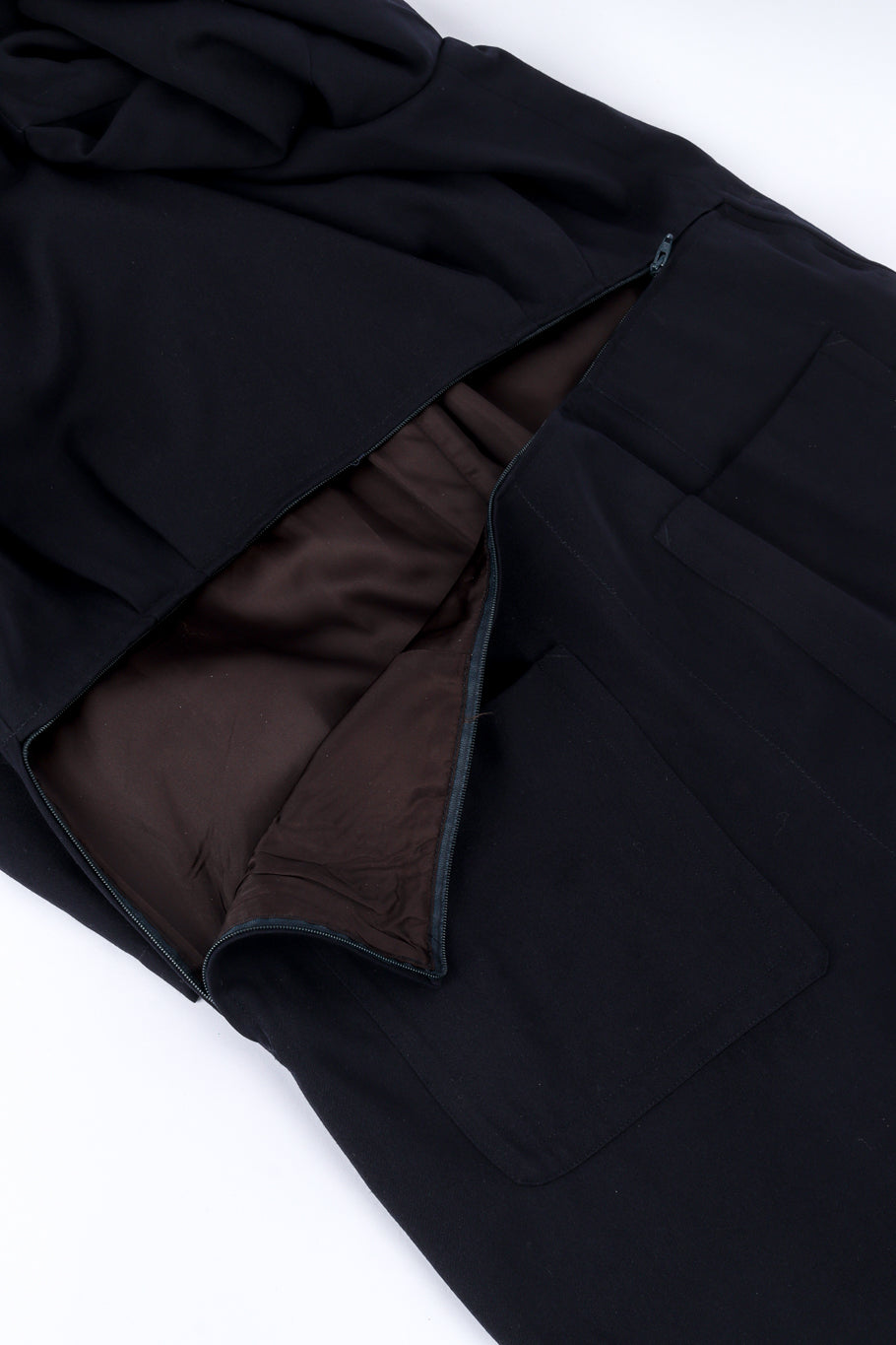 Jean Paul Gaultier Femme Fur Trim Flight Suit back flap unzipped @recessla