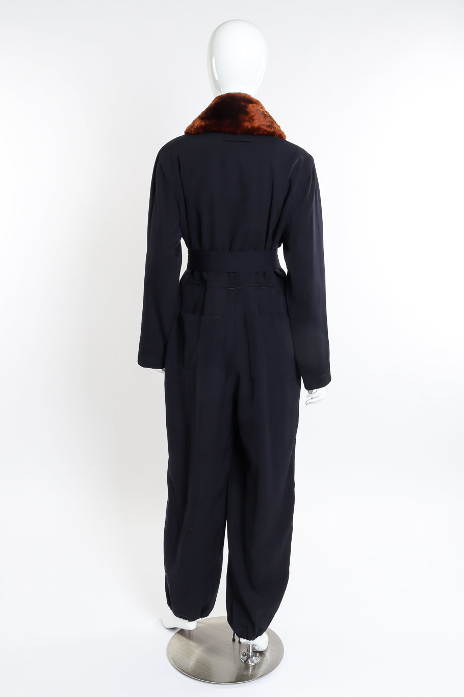 Jean Paul Gaultier Femme Fur Trim Flight Suit back on mannequin @recessla
