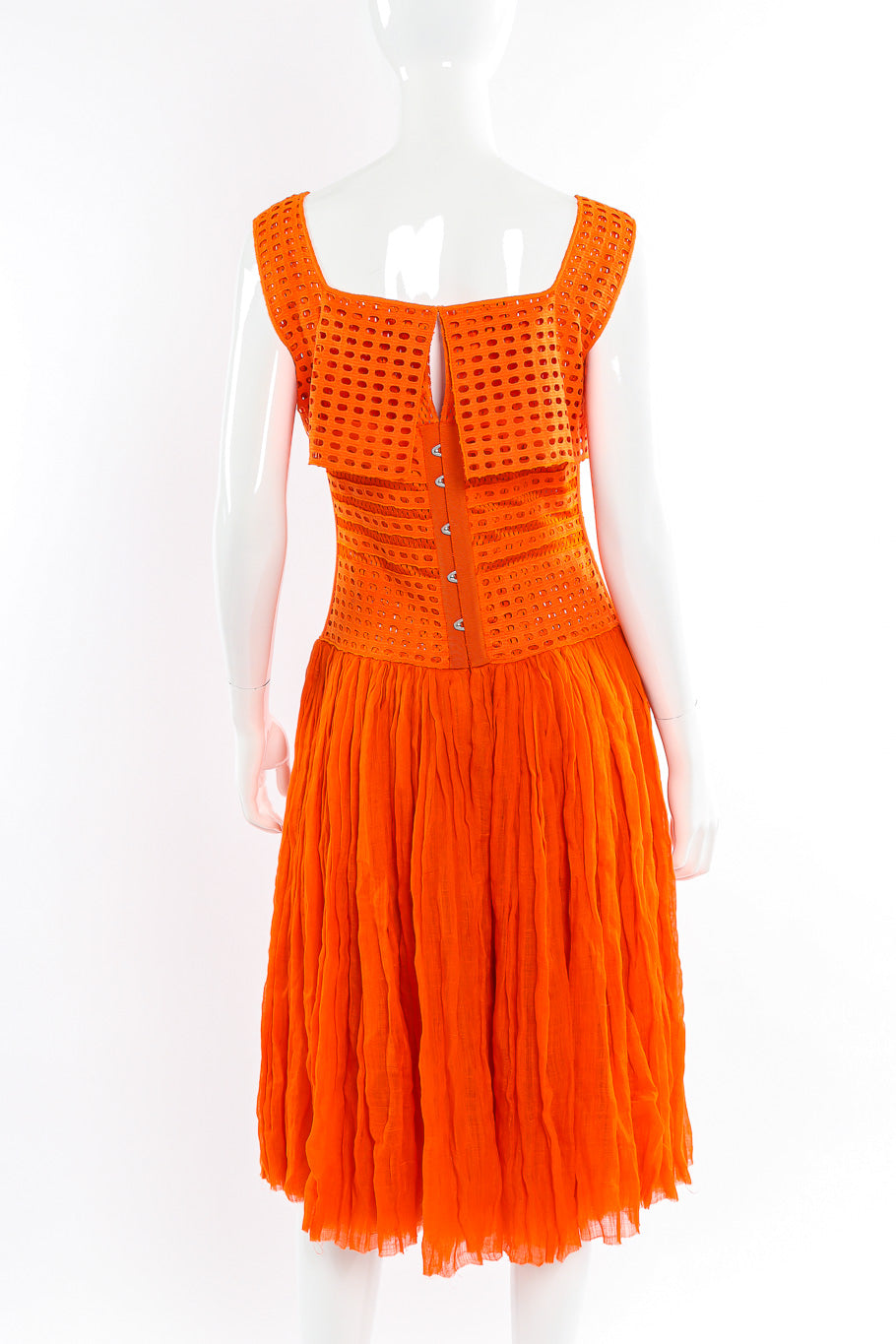 Corset dress by Jean Paul Gaultier on mannequin back @recessla