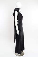 Silk Tie Halter Dress by Jean Paul Gaultier on mannequin side @recessla