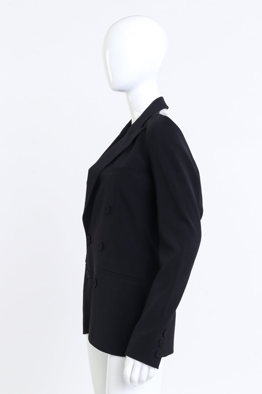 Vintage Jean Paul Gaultier Femme Open Back Blazer side on mannequin @recess la