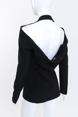 Vintage Jean Paul Gaultier Femme Open Back Blazer back on mannequin closeup @recess la