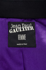 Vintage Jean Paul Gaultier Femme Lace Up Shoulder Jacket label @recess la