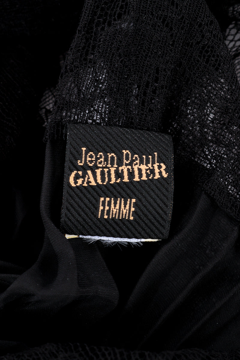 Jean Paul Gaultier Plissé & Lace Top label @RECESS LA