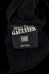 Vintage Jean Paul Gaultier Femme Velvet Hearts Halter Dress label @recess la