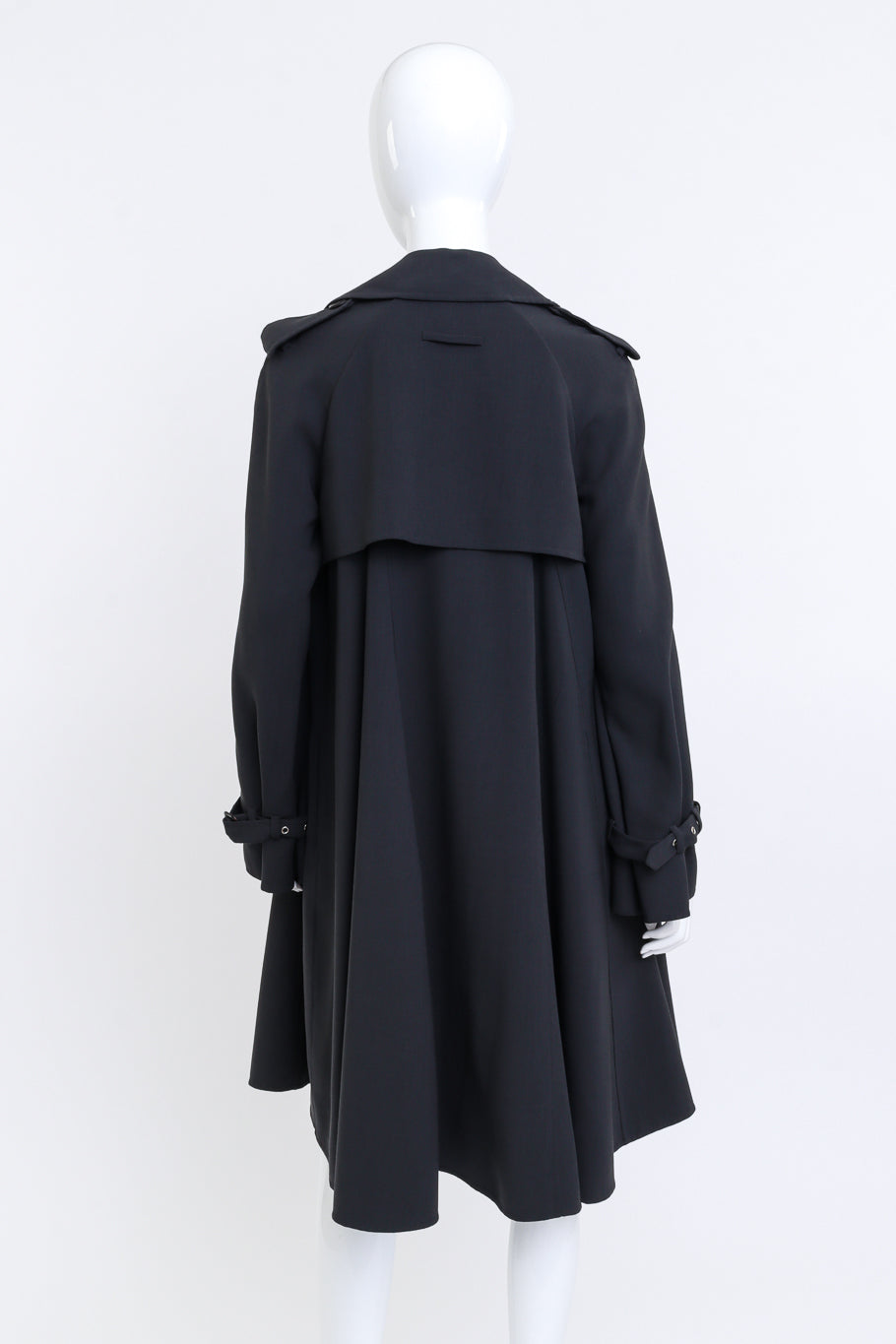 Jean Paul Gaultier Double Breasted Wool Swing Coat back @RECESS LA