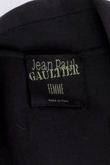 Jean Paul Gaultier Double Breasted Wool Swing Coat label @RECESS LA