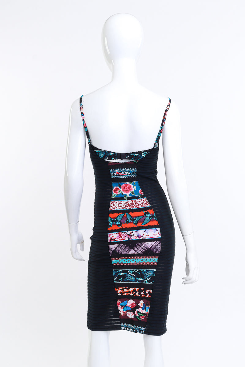 Bodycon bustier dress by Jean Paul Gaultier Soleil on mannequin back @recess LA