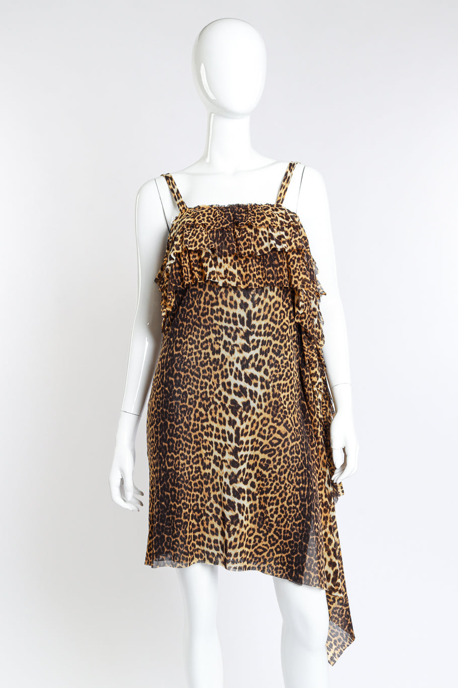 Gaultier Leopard Print Ruffle Dress on mannequin @RECESS LA