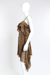 Gaultier Leopard Print Ruffle Dress side on mannequin @RECESS LA