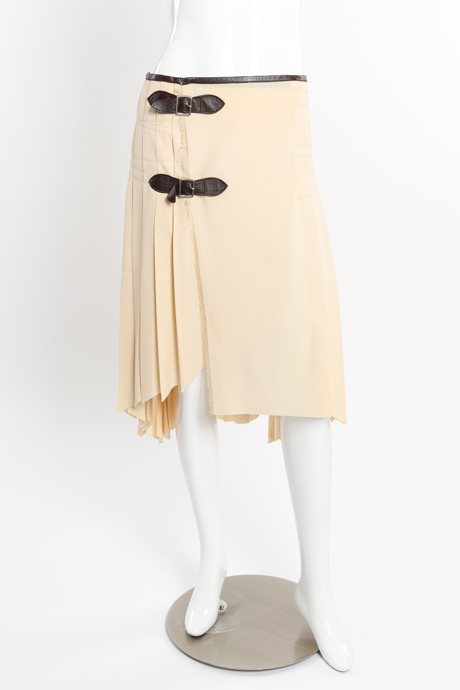 Vintage Jean Paul Gaultier Femme Pleated Kilt Skirt front on mannequin @recessla