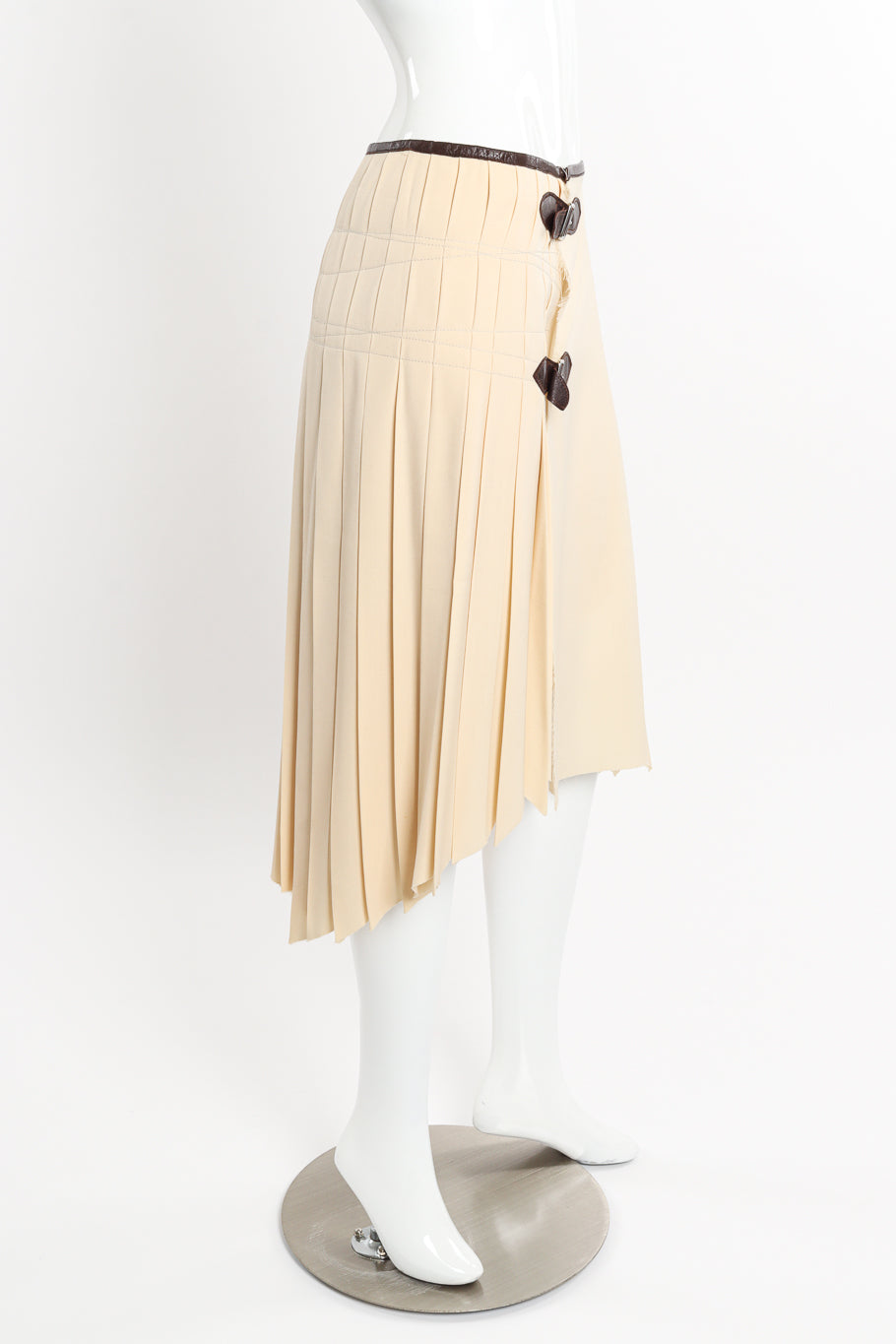 Vintage Jean Paul Gaultier Femme Pleated Kilt Skirt side on mannequin @recessla