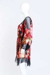 Vintage Jean Paul Gaultier Femme Floral Balloon Sleeve Dress II side on mannequin @recess la