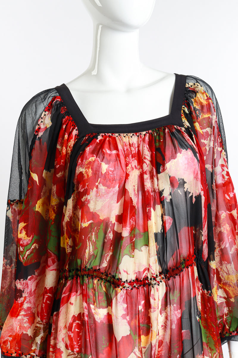 JPG Floral Balloon Sleeve Dress detail mannequin @RECESS LA