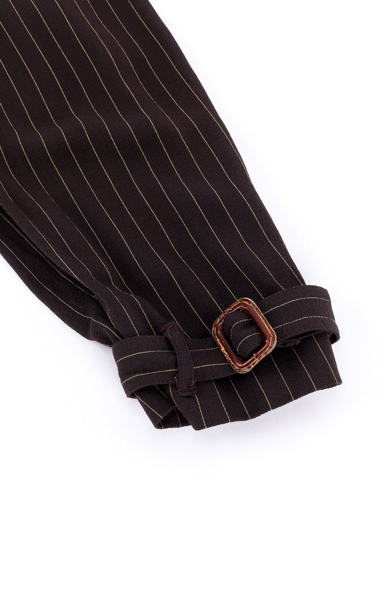 Jean Paul Gaultier Pinstripe Palazzo Jumpsuit cuff @RECESS LA