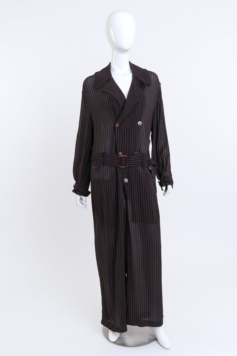 Jean Paul Gaultier Pinstripe Palazzo Jumpsuit on mannequin @RECESS LA