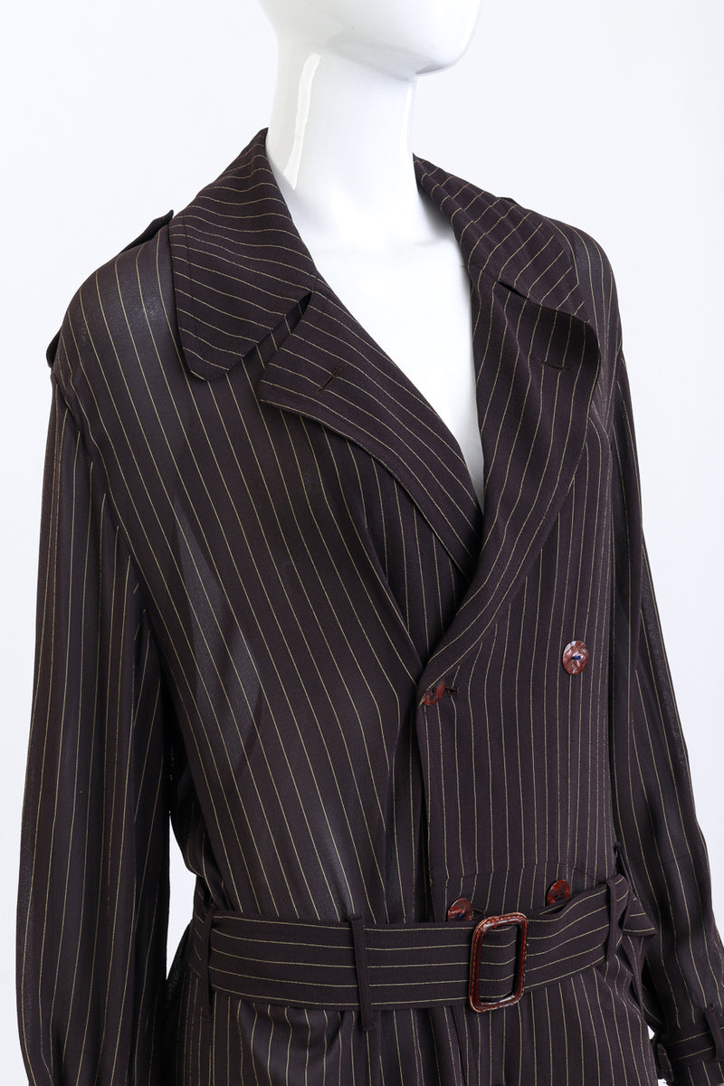 Jean Paul Gaultier Pinstripe Palazzo Jumpsuit on mannequin @RECESS LA