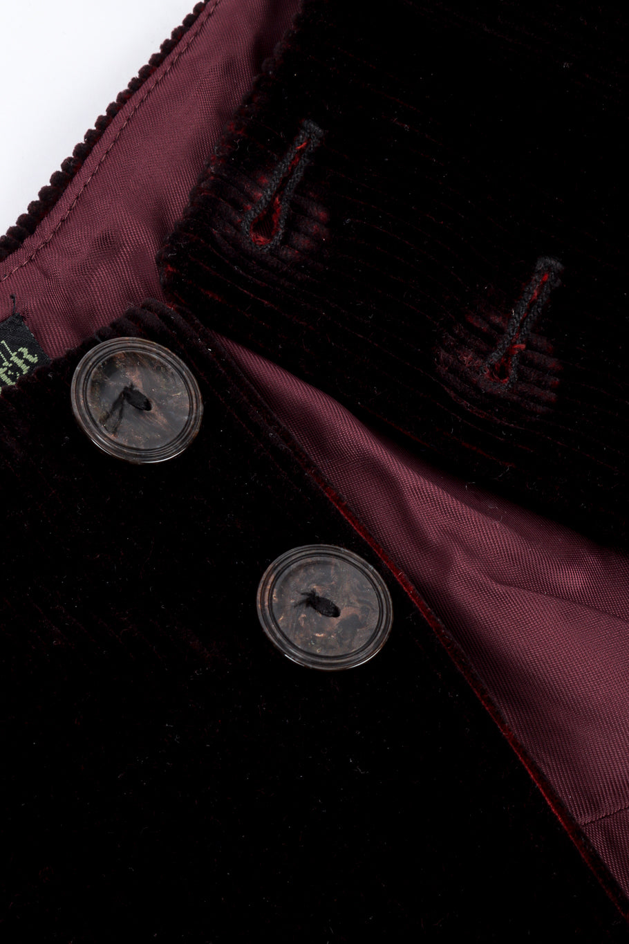 Vintage Jean Paul Gaultier Femme Corduroy Belt & Sleeve Set belt closure closeup @recess la
