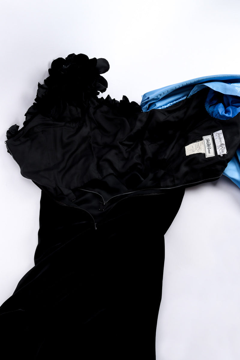 Vintage Jacqueline de Ribes Silk Shoulder Wrap Gown back unzipped @recessla