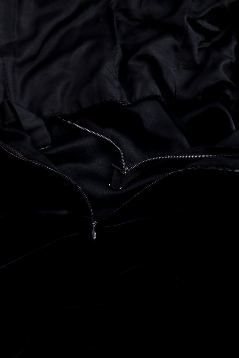 Vintage Jacqueline de Ribes Silk Shoulder Wrap Gown back zipper closeup @recessla