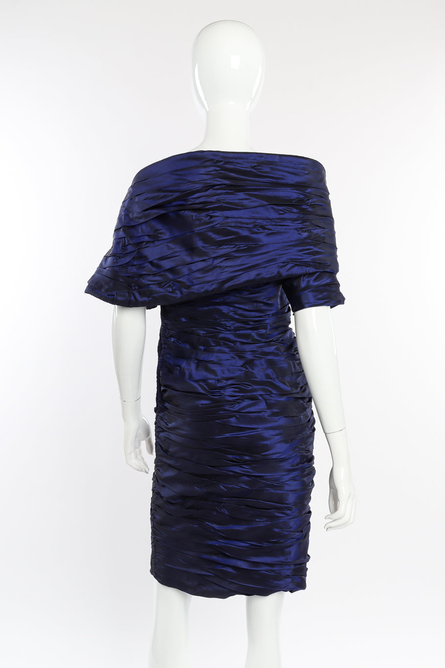 Vintage Jacqueline de Ribes Taffeta Wrap Dress back on mannequin @recessla